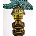 thumbnail image 6 of Starfish with Aegean Blue Glass Lamp Finial Antique Metal 2.5"h, 6 of 7
