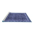 thumbnail image 2 of Ahgly Company Machine Washable Indoor Square Persian Blue Traditional Area Rugs, 4' Square, 2 of 4