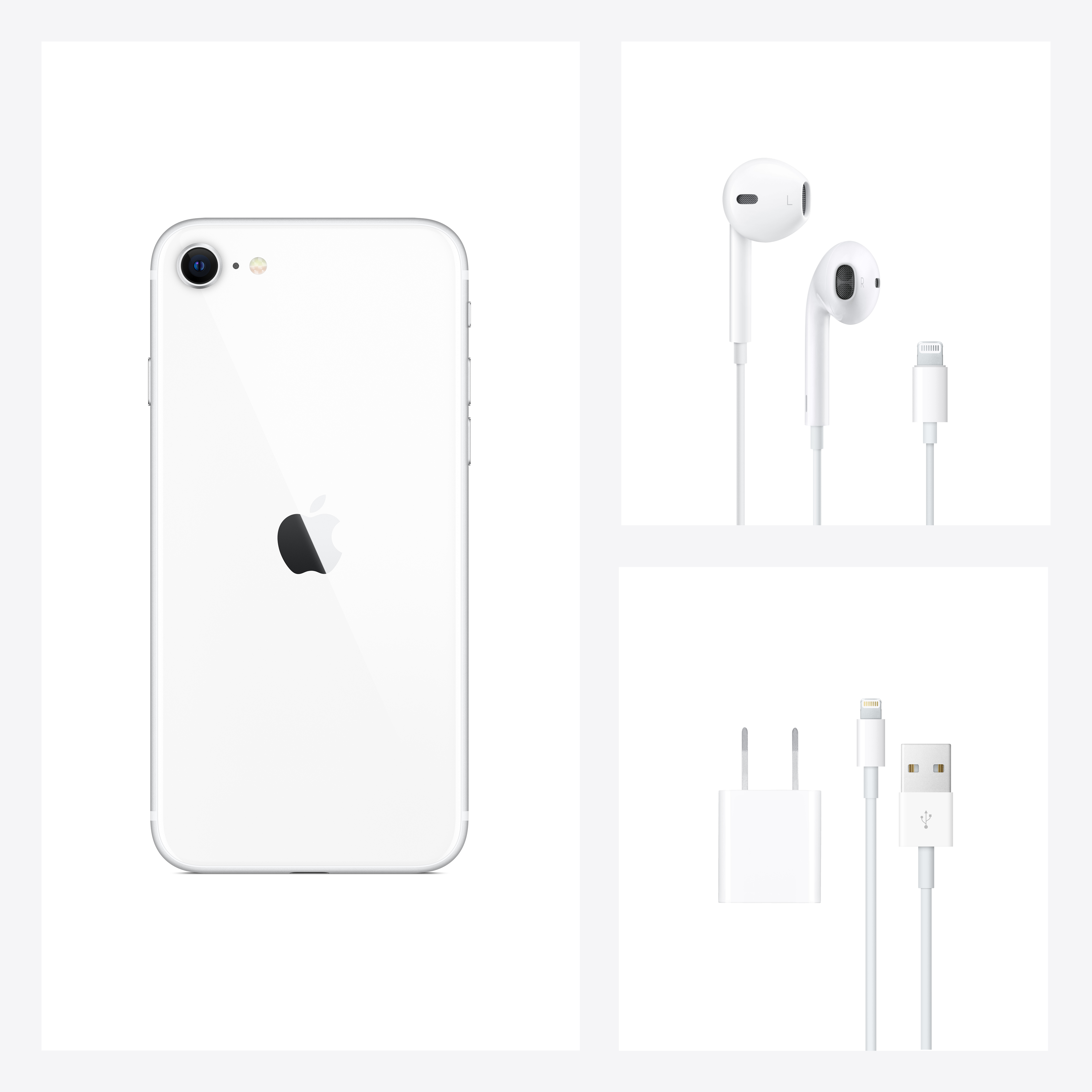 Open Box Unlocked Apple iPhone SE (2020) w/ 256GB, White - image 4 of 8