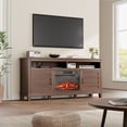 thumbnail image 3 of Versatile Farmhouse Conference & TV Table – 63" Office Meeting Desk/Entertainment Center, Adjustable Shelves, Double Door Storage, Rustic Brown for Conference Rooms or Living Spaces, Brown, 3 of 25