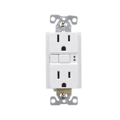 Duplex Receptacle Outlet 20 amp GFCI 125V Self Test White (3-Pack) Non tamper