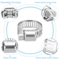 thumbnail image 4 of Abrazadera para mangueras Uxcell, ajustable de acero inoxidable de 1/2" a 3/4", abrazaderas de tornillo para línea de combustible, paquete de 12, 4 of 7