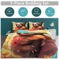 thumbnail image 6 of 3PCS Sloth Duvet Cover Set Twin, 1 Duvet Cover And 2 Pillowcase, Duvet Cover for Kids Girls Boys And Teens, 6 of 6