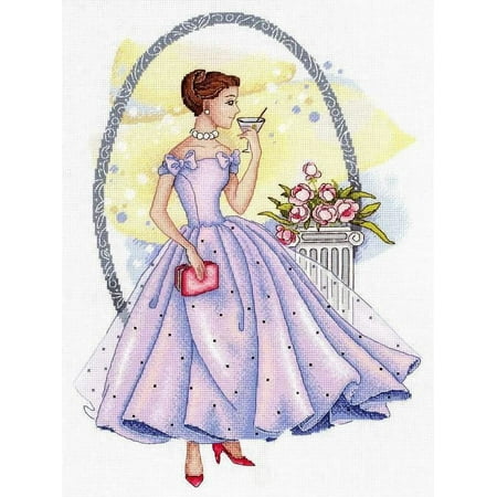 UPC: 4627167302943 | Cross Stitch Kit Breakfast at Tiffany s HB-729 / SNV-729 Embroidery MP Studia Purple