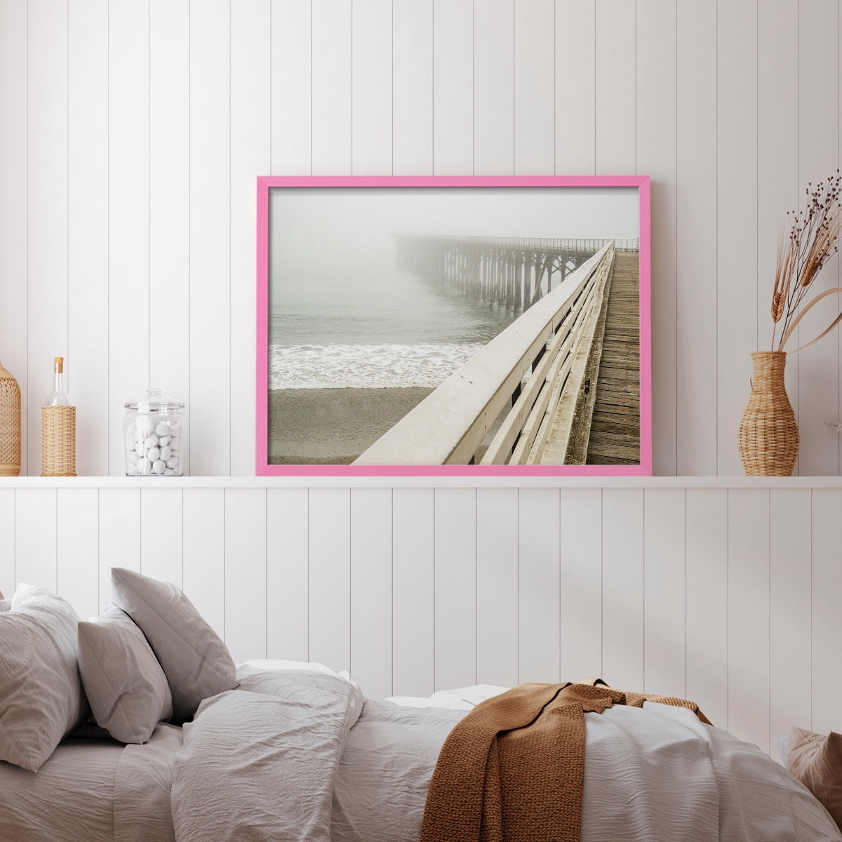 San Simeon Wharf by Danita Delimont - Restickable Framed Giclée Print