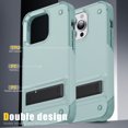 thumbnail image 5 of DeCase Military-Grade for iPhone 15 Pro Case - Heavy-Duty Drop Protection, Slim Hard Back Cover with Invisible Kickstand Rugged Shockproof Cover Case,  Green, 5 of 7