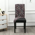 thumbnail image 3 of Stretch Dining Room Chair Covers,Super Fit Chair Protector Cover Removable Washable Anti-Dust Printed Spandex Chair Slipcovers for Dining Room Hotel Wedding Banquet-6 Pcs-R, 3 of 6