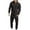 Dark Gray, variant on qolati Mens Onesie Hooded Jumpsuit Rompers Casual Zip Up One-Piece Pajamas Playsuit Jogger Sweatsuit Overall Tracksuit with Pockets