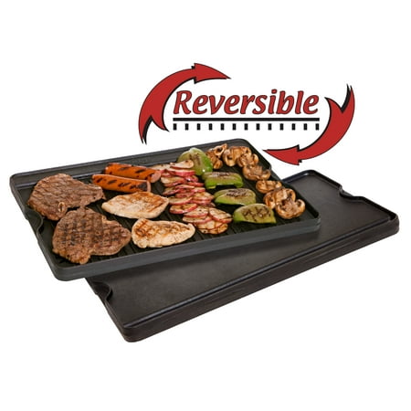 Camp Chef Pre Seasoned Cast Iron Reversible Griddle and Grill