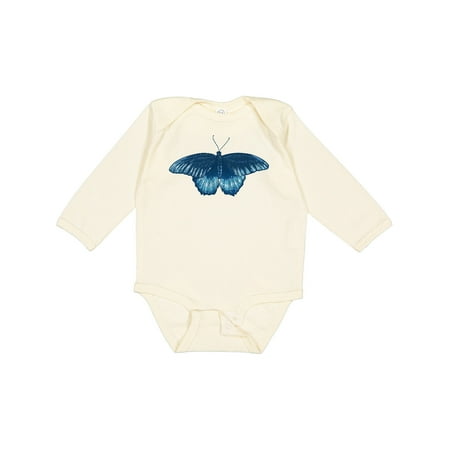 

Inktastic Beautiful Blue Butterfly Gift Baby Boy or Baby Girl Long Sleeve Bodysuit