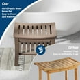 thumbnail image 4 of Yiwa HDPE Shower Bench with Storage Shelf - Waterproof Bath Stool, Non-Slip Spa Seat for Elderly, Indoor/Outdoor (Space-Saving, 330lb Capacity), 4 of 7