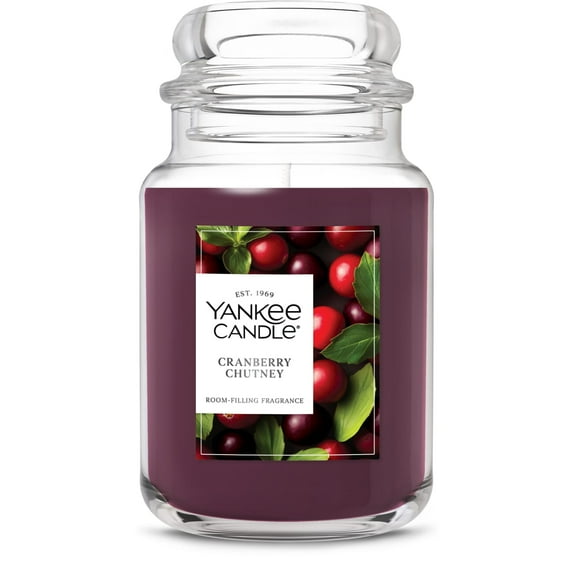 Yankee Candle Cranberry Chutney Original Large Jar Scented Candles, 22 oz