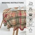 thumbnail image 4 of Fall Tablecloth Round, Autumn Buffalo Plaid Circle Table Cloth 60 Inch for Kitchen Dining, Thanksgiving Checkered Reusable Washable Table Cover for Farmhouse Holiday Decor, 4 of 6