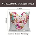 thumbnail image 2 of LALILO Throw Pillow Covers Travel Love Shape Heart With Love Cushion Cover 18" x 18", 2 Pack, 2 of 6