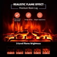 thumbnail image 5 of Topbuy 18" Recessed Electric Fireplace Freestanding Heater w/Dual Control 750W/1500W Mode Realistic Flame, 5 of 7