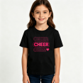 thumbnail image 2 of Girls Graphic Tees Cheer Leader Heart Kids T Shirt Dance Sport 100% Cotton Short Sleeve Soft Tops 4-13Y, 2 of 5