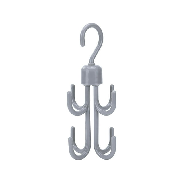 AYktou Home Organizers and Storage A Double Layer Rotating Hook Multi Functional Bag Scarf Hanger Home Wardrobe Tie Rack Scarf Belt Storage Rack for Party Indoors