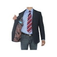 thumbnail image 4 of LN LUCIANO NATAZZI Mens Two Button Notch Lapel Blazer Modern Fit Suit Jacket Blue, 4 of 5