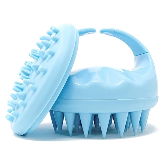 Silicona Scalp Massager Head Scrubber Exfoliating Cepillo Ducha Masaje Cabello Herramienta de crecimiento Mujer Belleza Salón Cuidado de la piel Accesorios Azul Speravity HA047911-02B