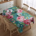 thumbnail image 2 of Pioneer Flower Floral Print Pattern Rectangle Tablecloth 60"x84",Waterproof Polyester Rectangle Table Cloth, Wipeable Spillproof Polyester Tablecloth for Dining, Camping, Indoor and Outdoor, 2 of 5