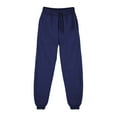 thumbnail image 4 of Baqcunre Women's Trousers Suit, Women's Solid Color Sweater Casual Set Sportswear Long Sleeve Long Pants Two Piece Set Navy L, 4 of 4