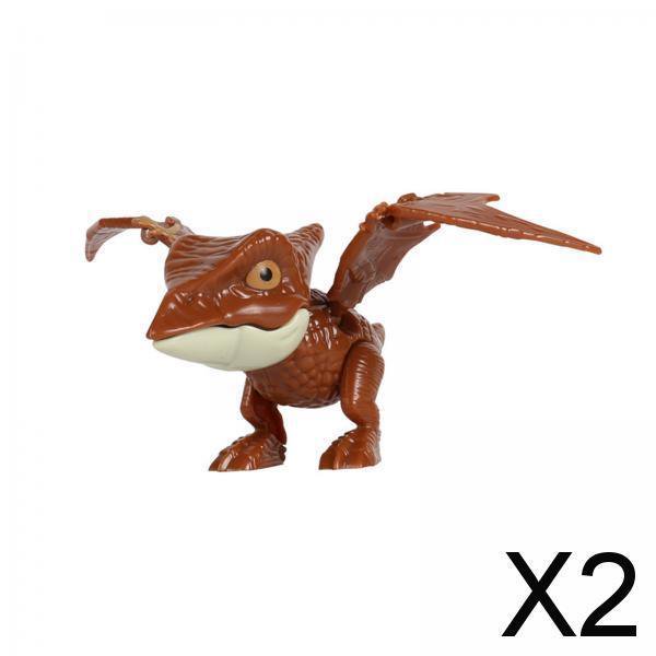 Paquete de 2-6 figuras de acción novedosas de modelo de juguete de dinosaurio con para niños y niñas de 3 a 6 años 2 piezas