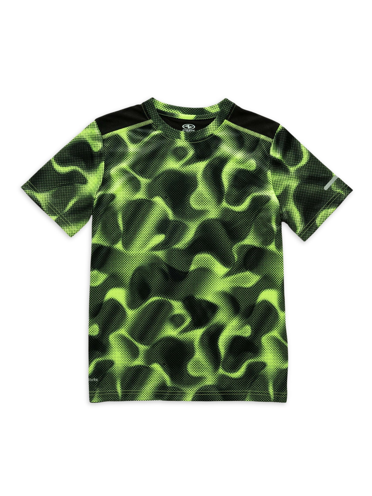 Athletic Works Boys Active Solid & Graphic Short Sleeve T-shirt, 3-Pack, Sizes 4-18 & Husky