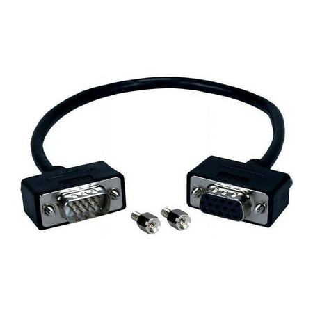 UPC: 0037229422313 | QVS CC320M1-01 QVS CC320M1-01 Video Cable – for Monitor – Extension Cable – 1 ft – 1 x HD-15 Male VGA – 1 x HD-15 Female VGA – Shielding