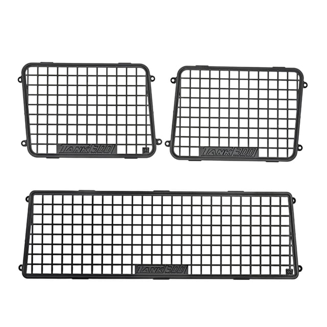 RC Car Upgrade Parts, Window Net Accs Reemplazos Modificación DIY Decoración Lateral Y Trasera, para THOR , Tank 300 RC Crawler, Negro