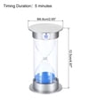 thumbnail image 2 of Uxcell 5 Minute Sand Timer, Sandy Clock, Count Down Sand Glass, Blue Sands, 2 of 5