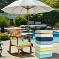 thumbnail image 3 of BPS 25x25 Inch Outdoor Chair Cushion Set of 2, Water Resistant Patio Furniture Cushions with Adjustable Straps & Removable Cover for Patio, Deck, or Garden, Green, 3 of 9