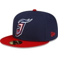 thumbnail image 1 of Men's New Era Navy Jacksonville Jumbo Shrimp Authentic Collection Alternate Logo 59FIFTY Fitted Hat, 1 of 5
