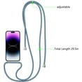 thumbnail image 3 of Clear Case for iPhone 14 Pro Max with Adjustable Neck Lanyard Strap,Soft Slim TPU Shockproof Protective Cover for iPhone 14 Pro Max 6.7 inch-Grey Blue, 3 of 11
