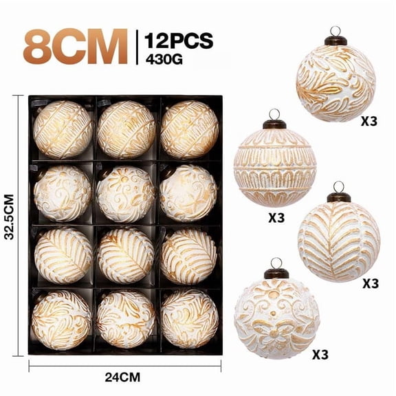Christmas Ball Ornaments 12 Pack Shatterproof Xmas Tree Hanging Balls Christmas Decorations