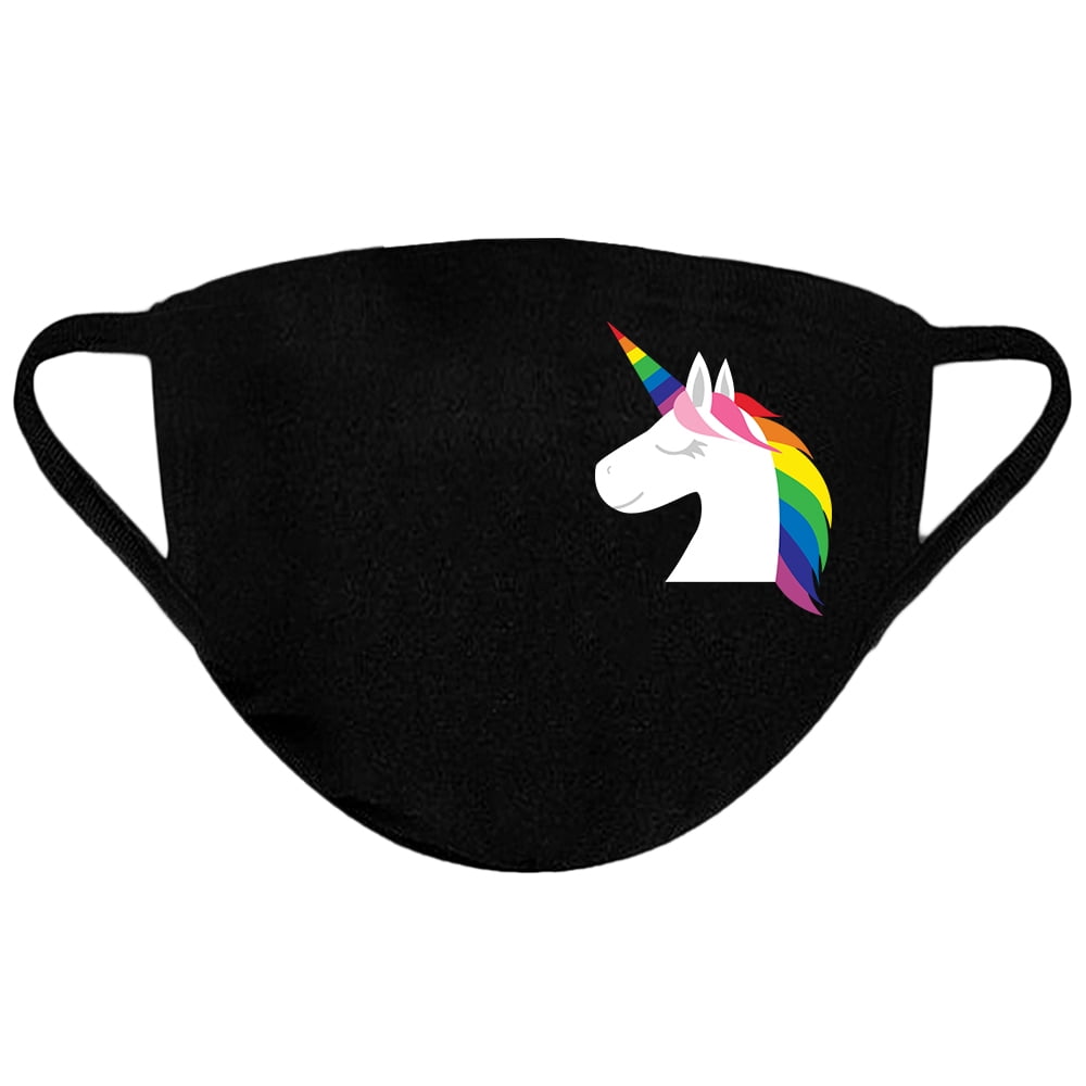 Cute Unicorn Face Mask Kids Reusable Face Masks Washable 2 Layered