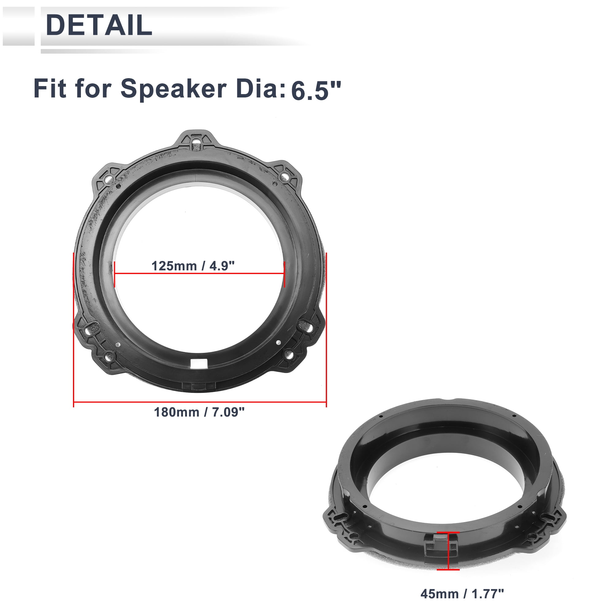 Unique Bargains Speaker for Spacer Ring for Hyundai Subwoofer Mounting for Spacer ABS