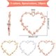 thumbnail image 2 of 24 colgantes de resina con forma de corazón de aleación para hacer aretes y collares de resina., 2 of 9