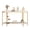Gold & White Marble, variant on Ktaxon Modern Entryway Table 2 Tier for Entrance, Oval Sofa Coffee Desk Home Furniture with Storage Shelves, Display TV Table Metal Frame & Faux Marble Tabletop, Black & White