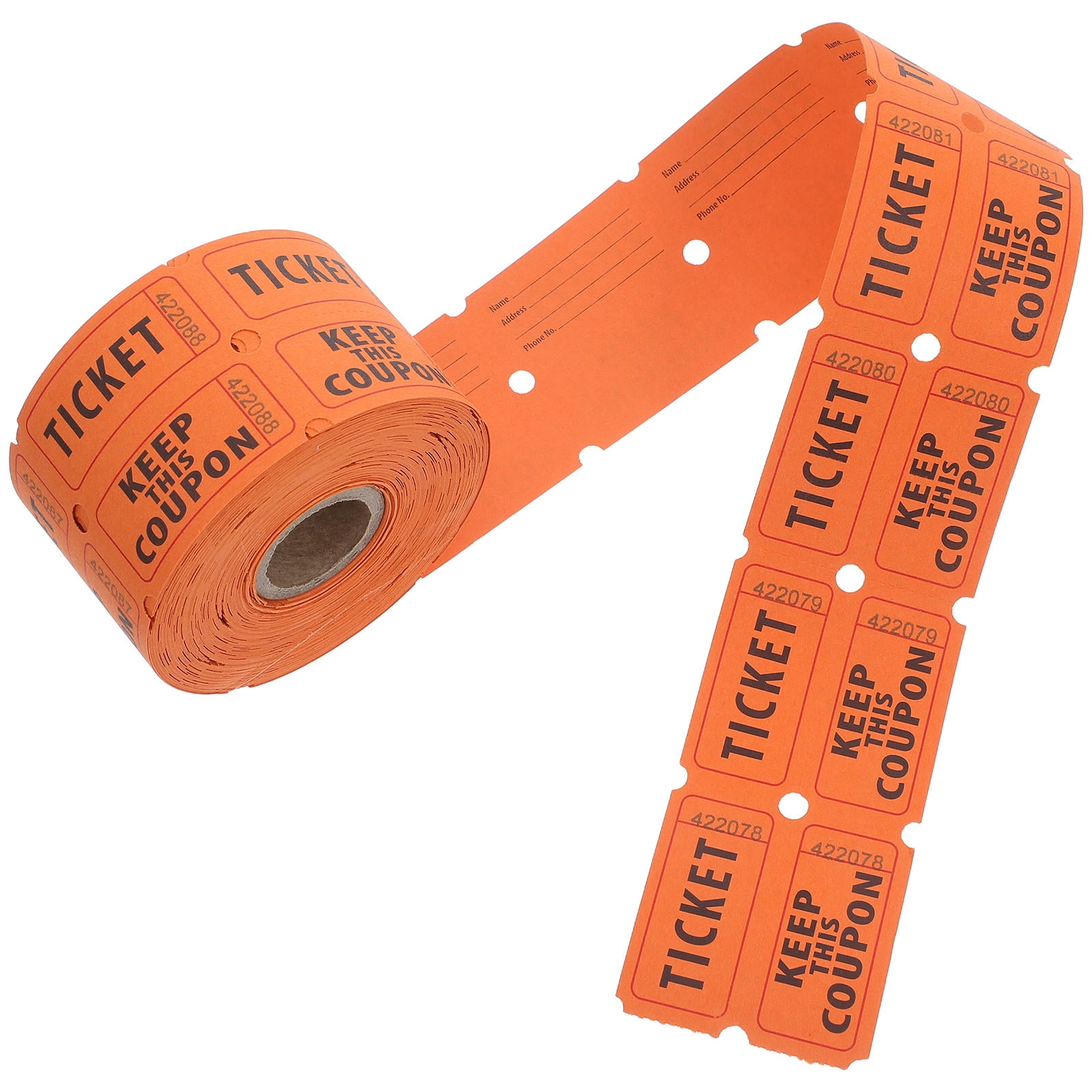 Blue Double Roll Raffle Tickets, 2000 Count, Perfect for