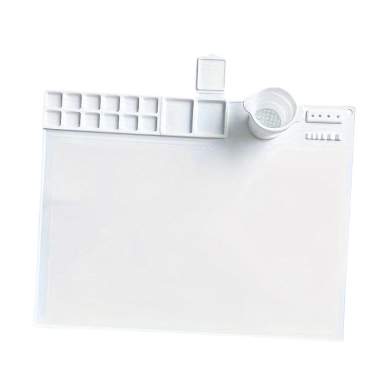 QccHieUs Silicone Painting Mat Artist Mat Multipurpose Easy to Clean Washable Drawing Mat White
