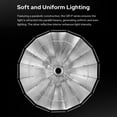 thumbnail image 2 of Godox Godox QR-P70T 27.5" Collapsible Deep Parabolic Softbox with Bowens Mount, Quick Setup, 2-Layer Diffuser, Portable Case for Studio, Portrait, Live Streaming, Video Recording, 2 of 6