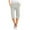 White, variant on Timegard Womens Shorts Cotton Linen Elastic Waist Solid Color Summer Knee Length Trousers with Pockets