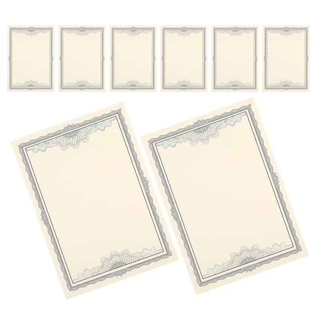 OUNONA 8Pcs Recognition Certificate Paper for Employee Recognition Multi Paper