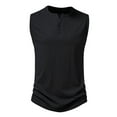 thumbnail image 6 of Men's Tank Tops Qiggri Men Casual Solid Sleeveless Pullover Sports Vest Button T Shirt Blouse Muscle Shirts, 6 of 9
