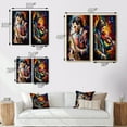 thumbnail image 4 of Designart "Saxophonist s Spotlight Jazz Magic II" Music Wall Art Set Of 2 - Gold Music Canvas Set For Living Room Decor, 4 of 7