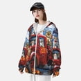 thumbnail image 3 of KLL Halloween Animaux Citrouilles Imprimé Hommes Femmes UPF 50+ Protection Solaire Veste à Capuche Manches Longues Pêche Randonnée Performance Chemise-Grand, 3 of 7