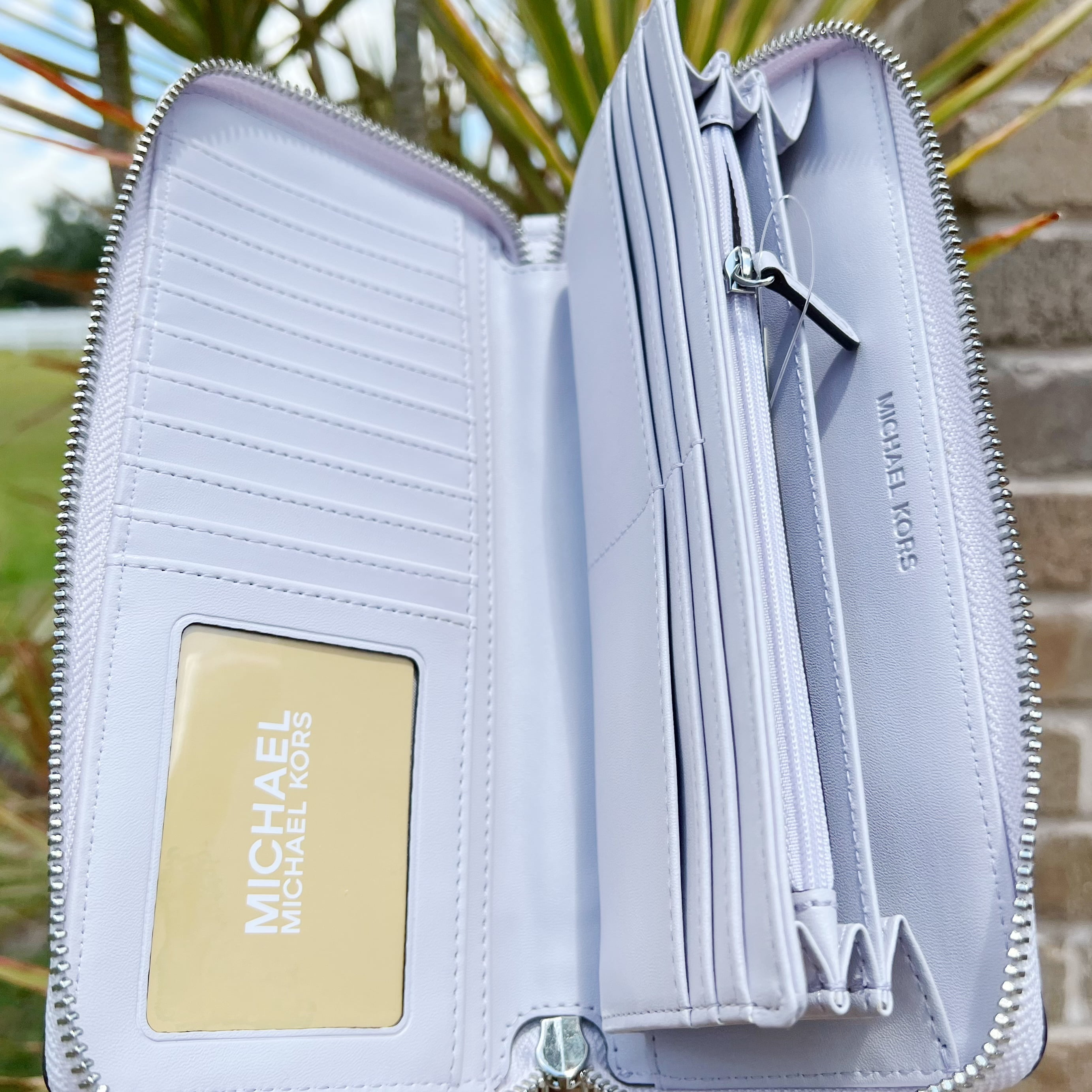Michael kors wallet violet deals