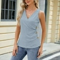 thumbnail image 4 of Sngxgn Women's Lace Cami Tank Top Basic V Neck Camisole Spaghetti Strap Tops(Blue,XL), 4 of 6