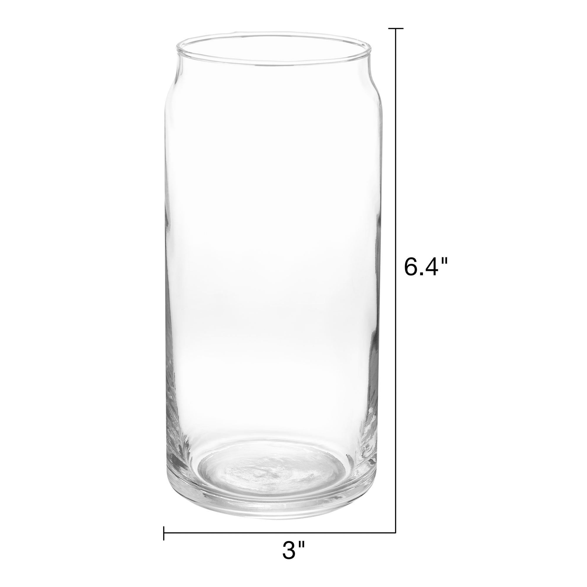 Drinkware 16 oz Frosted Glass Soda Can Shaped Drinking Glass with Flow – MY  VINYL CUT