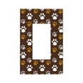 thumbnail image 1 of DouZhe 1-Gang Decorator/Rocker Wallplate, Animal Paw Prints Cute Brown Decorative Wall Plates, 1 of 7